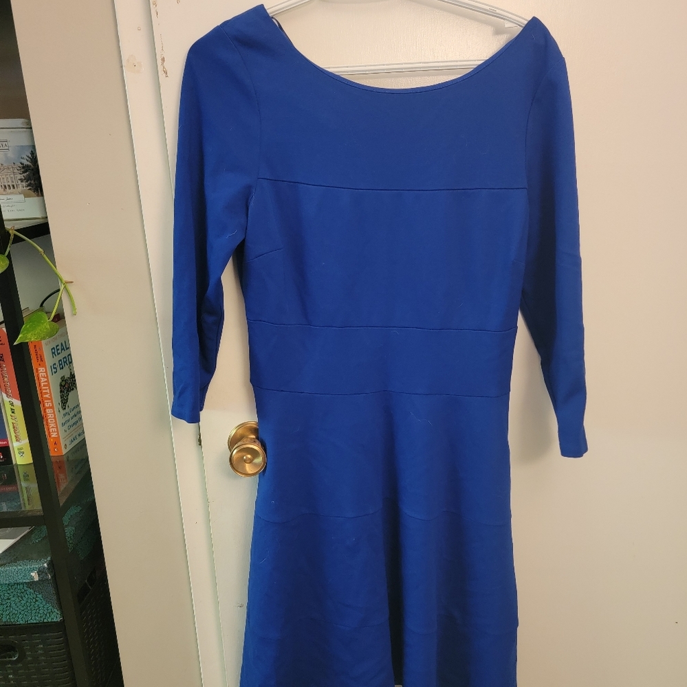 Banana Republic Size 10 Royal Blue Midi Dress
